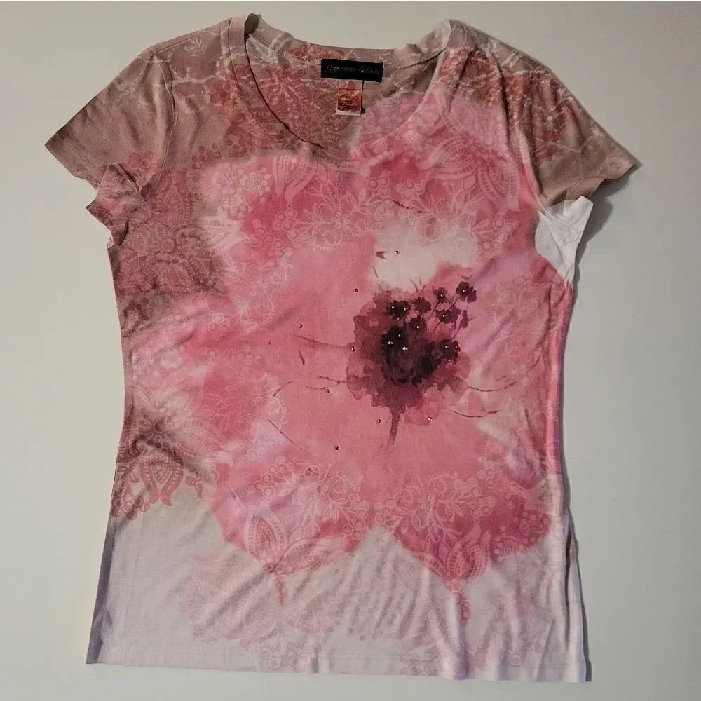 Appropriate Behavior Embellished Short Sleeve T-shirt